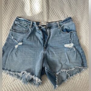 Distressed Denim Shorts